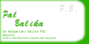 pal balika business card